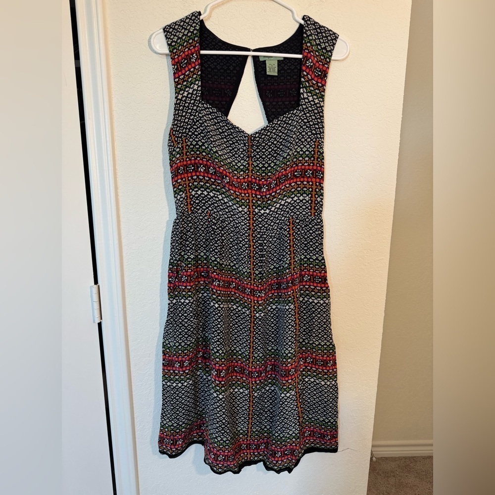 Anthropologie Maple Sweetheart Multicolor Dress Womens Size 8